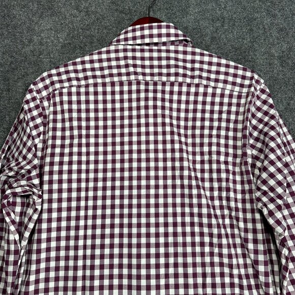 Bonobos Shirt Mens Large Slim Fit Nylon Stretch Purple Check Button Up - Picture 9 of 9